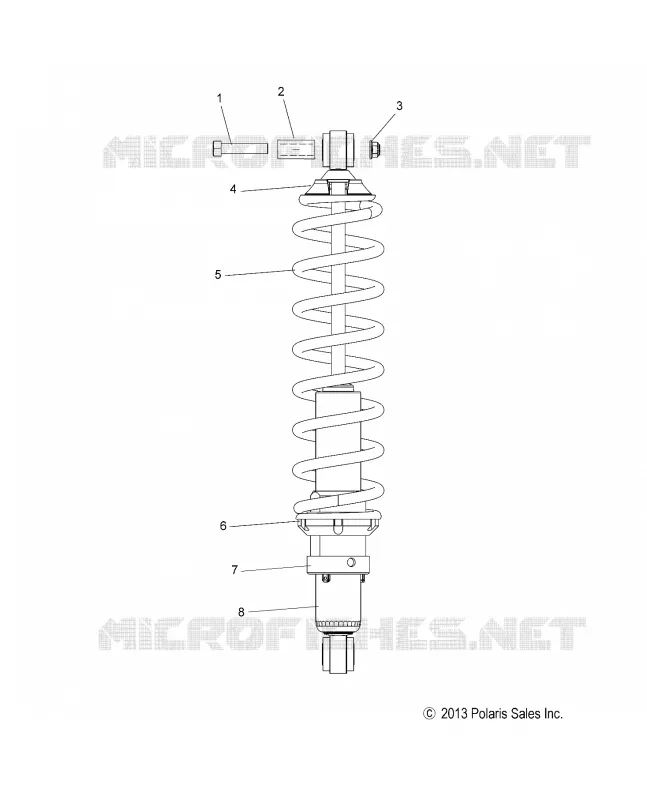 SUSPENSION, AMMORTIZZATORE POSTERIORE TRACK (7043994)