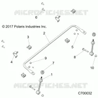 SUSPENSION, FRONT BARRA DI STABILIZZAZIONE