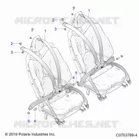 SEDE BELT MOUNTING, REAR, PREMIUM/DELUXE