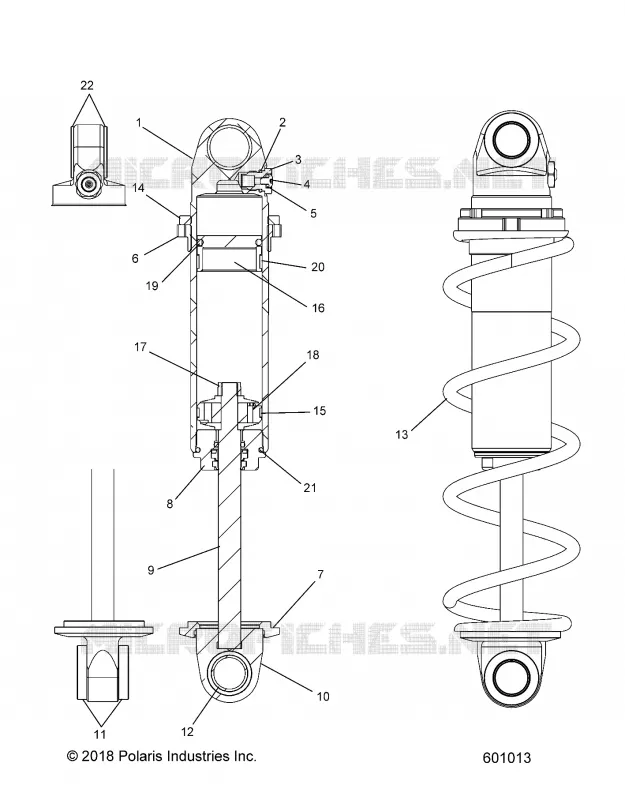 SUSPENSION, SHOCK ANTERIORE TRACK (BLACK COIL OVER)