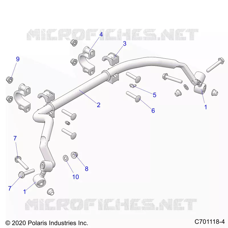 SUSPENSION, REAR BARRA DI STABILIZZAZIONE