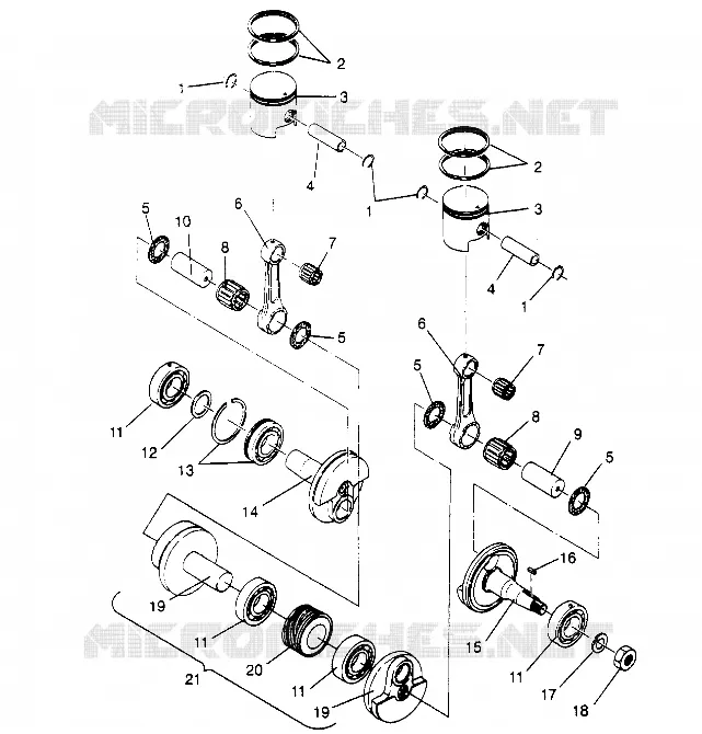 PISTONEEE   ALBERO MOTORE  TRAIL 0952761, TRAIL DELUXE 0952262,   AND EUROPEAN (4928862886C014)