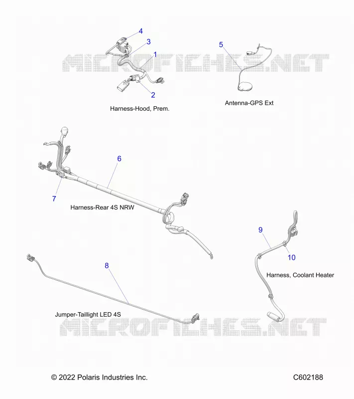 ELETTRICO, WIRE HARNESSES, HOOD/JUMPERS, GPS