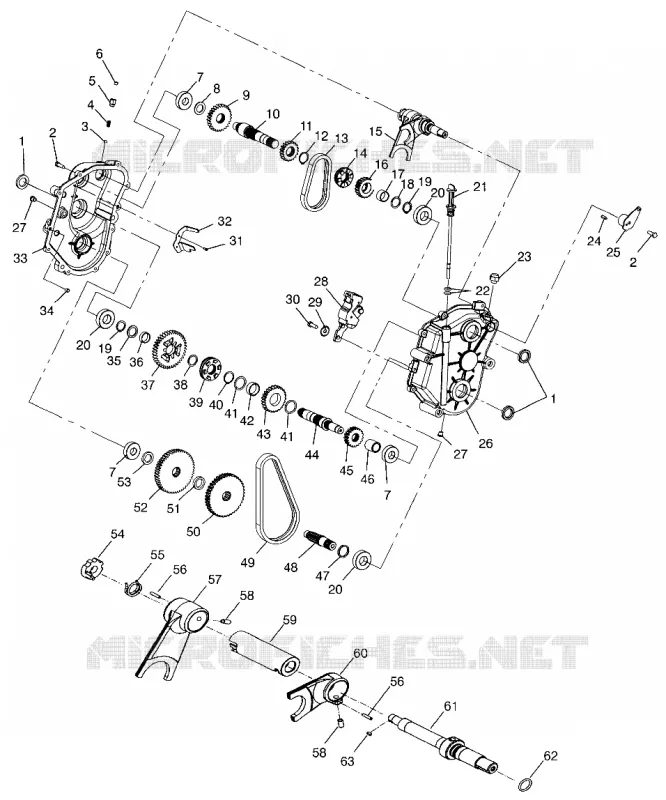 SCATOLA DEGLI INGRANAGGI WIDETRAK LX 0972065 and EUROPEAN WIDETRAK LX E972065 (4938223822B005)