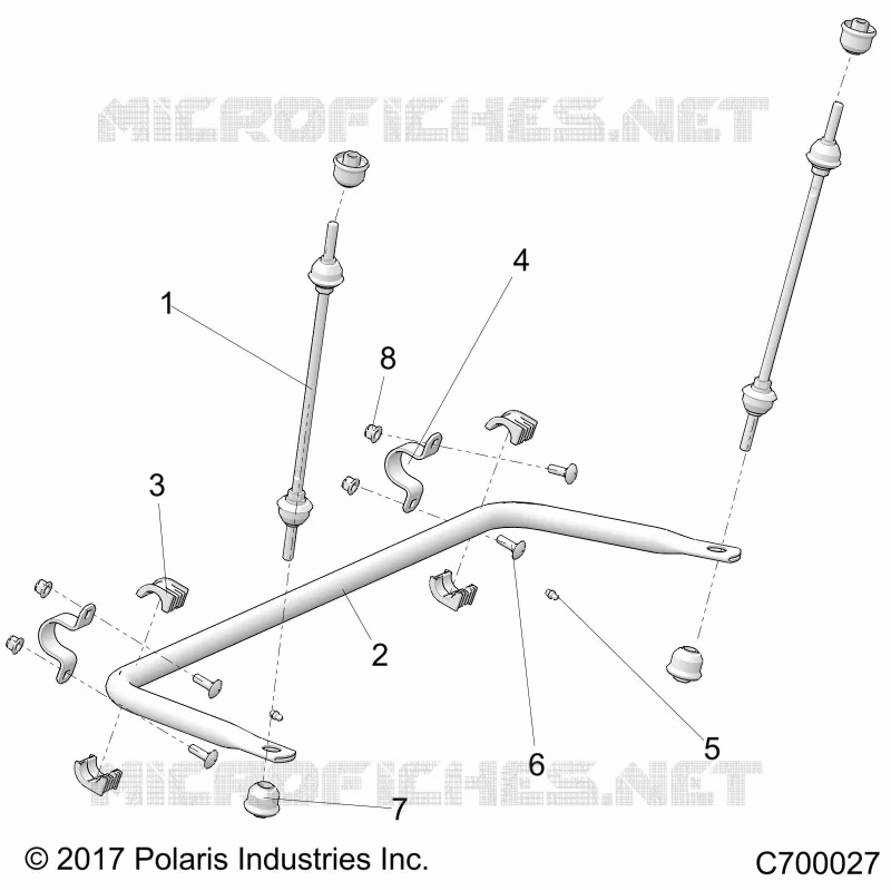 SUSPENSION, REAR BARRA DI STABILIZZAZIONE