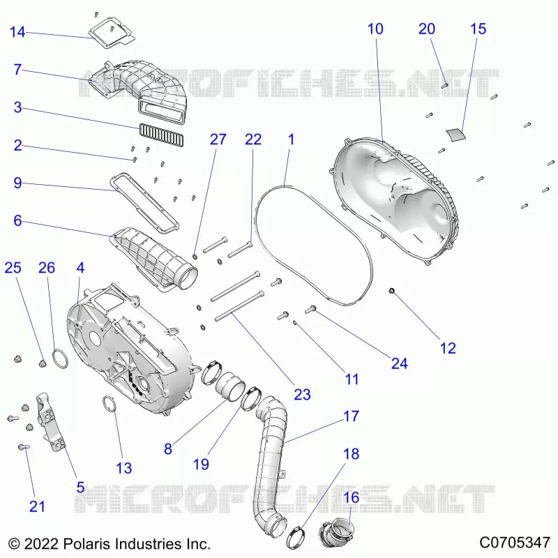 TRASMISSIONE, CLUTCH COVER AND DUCTING