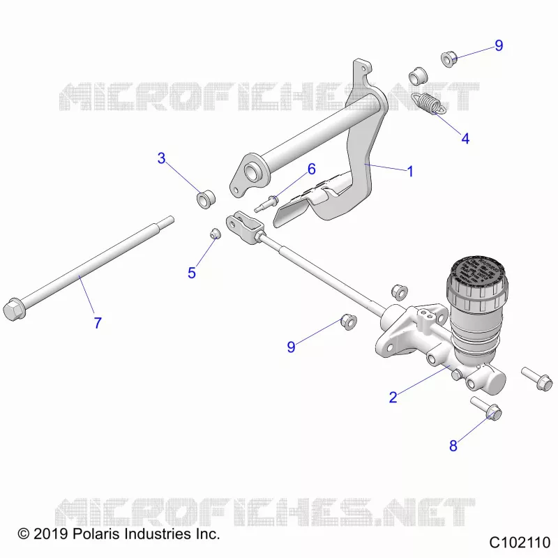 BRAKES, PEDAL AND CILINDRO PRINCIPALE MOUNTING