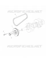 ENGINE, DRIVE PULEGGIA AND DRIVE BELT