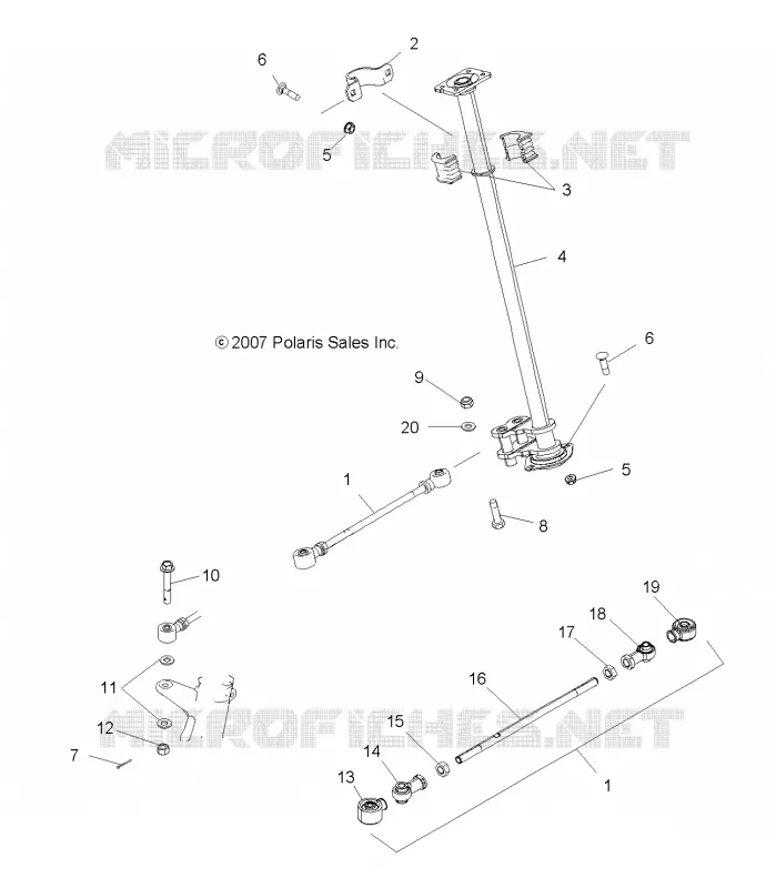 STERZO POST   ROD TIE