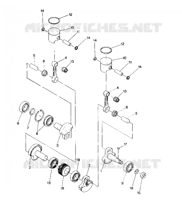 PISTONE AND ALBERO MOTORE SPRINT E/S (4915431543025A)