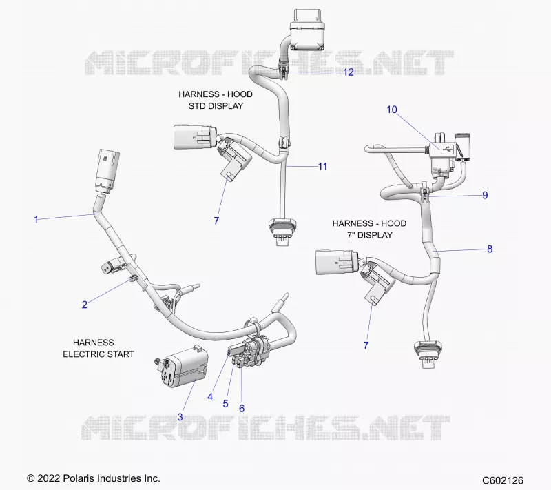 ELETTRICO, WIRE HARNESS, HOOD, ELECTRIC START