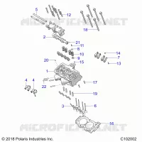ENGINE, TESTA CILINDRO, CAM AND VALVES