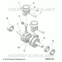 MOTORE, PISTON AND CRANKSHAFT