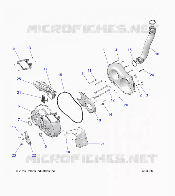 TRASMISSIONE, CLUTCH COVER AND DUCTING