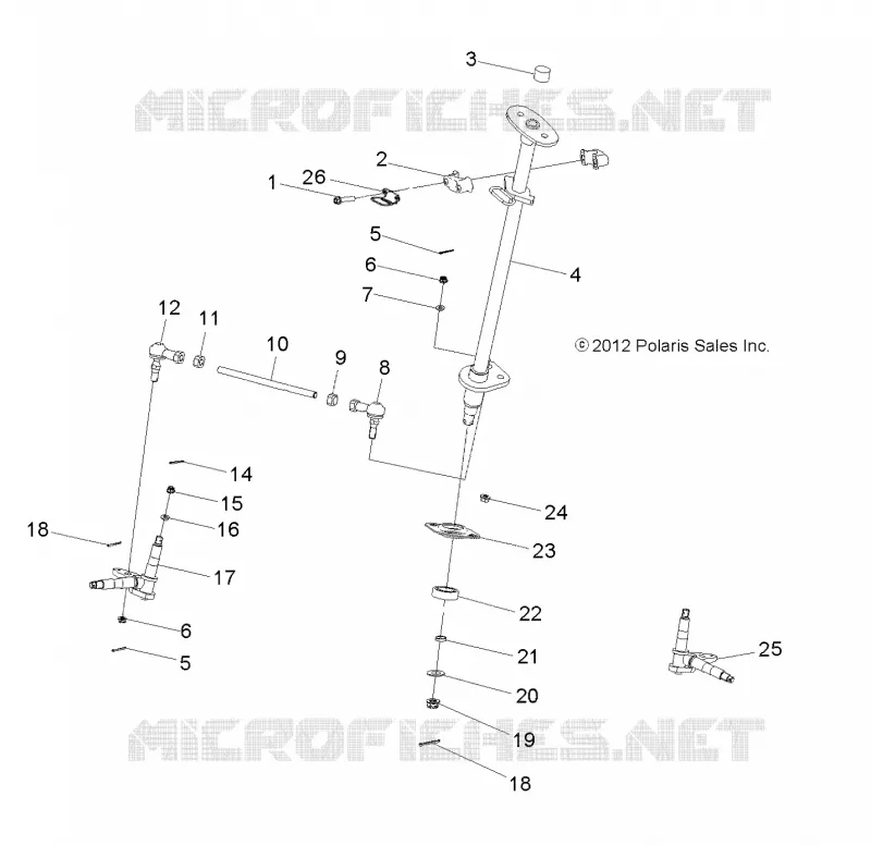 STERZO POST and TIE ROD ASM.