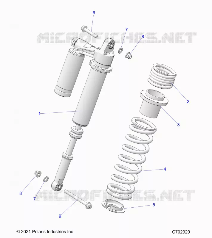SUSPENSION, REAR SHOCK MONTAGGIO