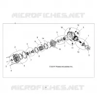 TRASMISSIONE, FRONT SCATOLA DEGLI INGRANAGGI INTERNALS