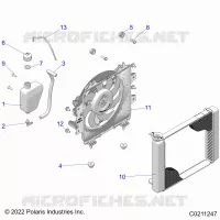 ENGINE, SISTEMA DI RAFFREDDAMENTO, RADIATOR, FAN & OVERFLOW BOTTLE