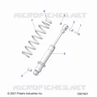 SUSPENSION, AMMORTIZZATORE POSTERIORE TRACK (7045713)