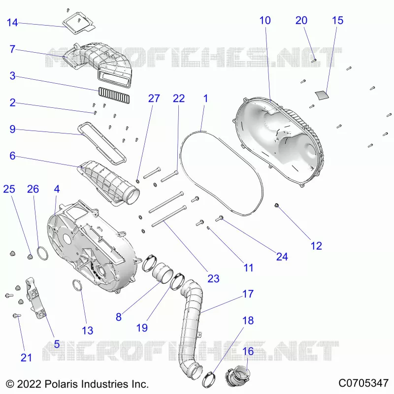 TRASMISSIONE, CLUTCH COVER AND DUCTING