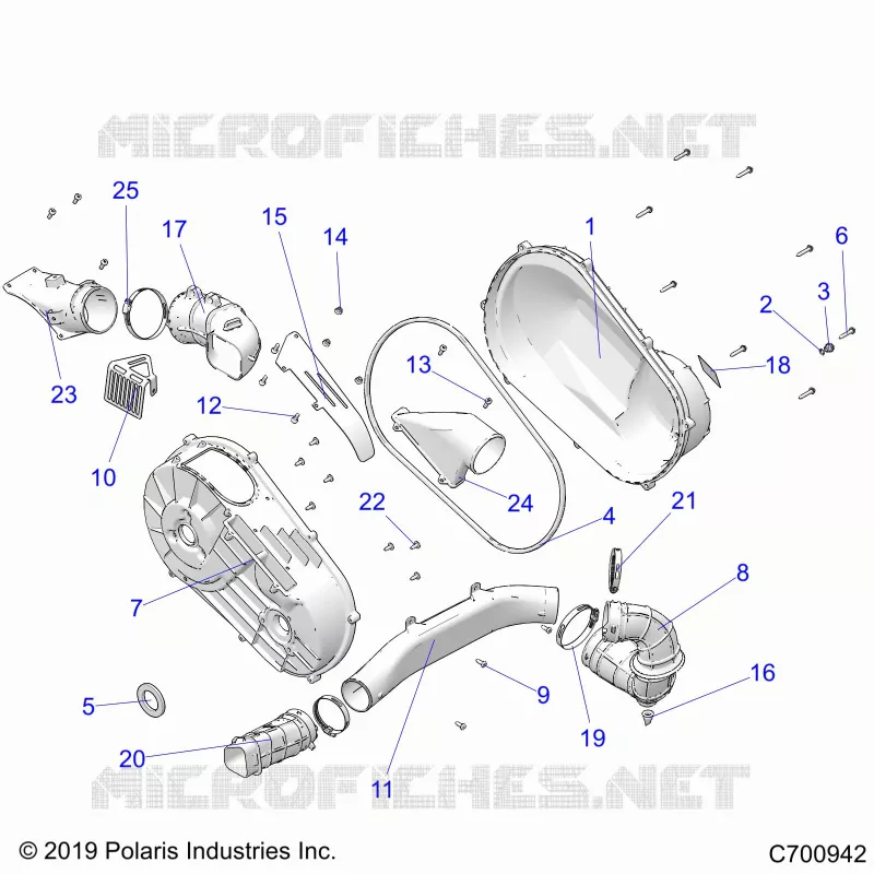 TRASMISSIONE, CLUTCH COVER AND DUCTING