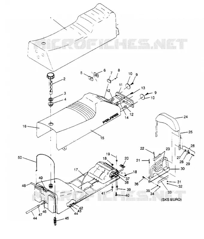 MONTAGGIO SEDILE   SERBATOIO 440 0952760, 440 SKS 0952560,  and EUROPEAN 440 (4929032903A008)
