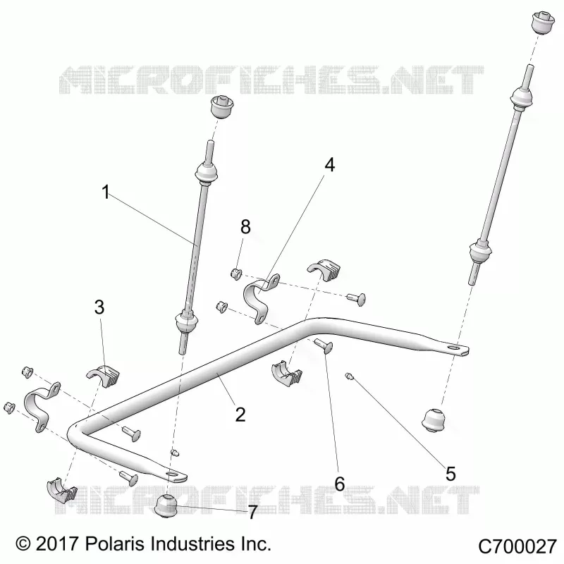 SUSPENSION, REAR BARRA DI STABILIZZAZIONE