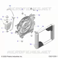 ENGINE, SISTEMA DI RAFFREDDAMENTO, RADIATOR, FAN & OVERFLOW BOTTLE
