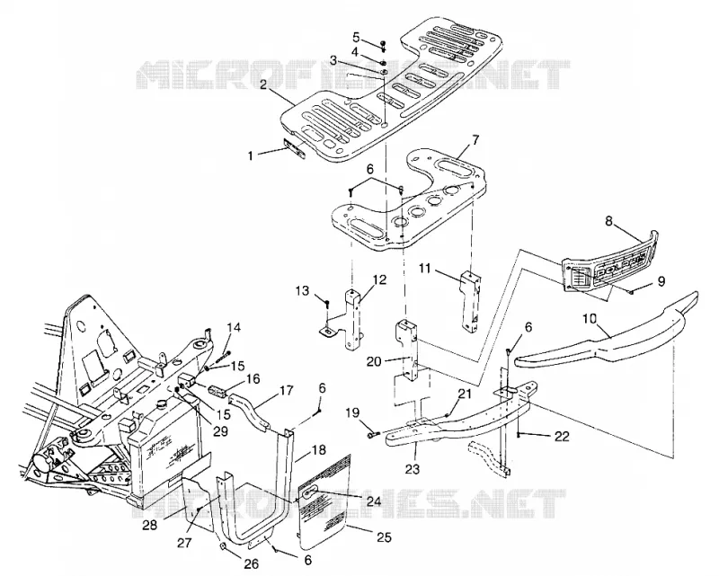 RACK ANTERIORE   PARAURTI MONTAGGIO (400) XPRESS 400 W969540 (4935923592A011)
