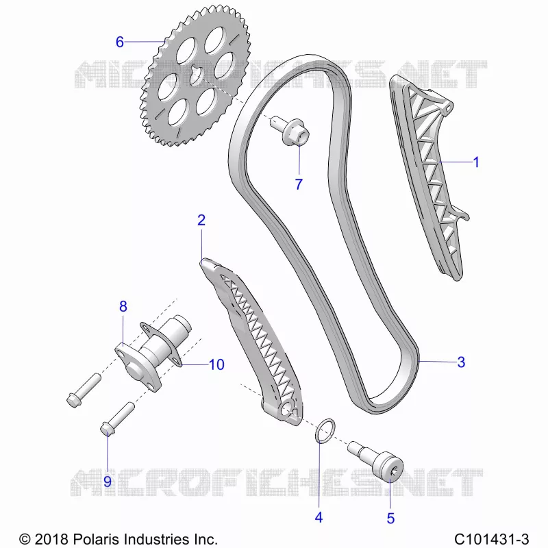 CAM CATENA AND TENSIONER