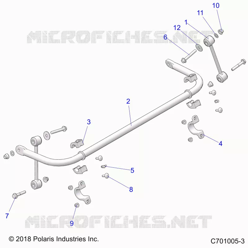 SUSPENSION, BARRA DI STABILIZZAZIONE, REAR
