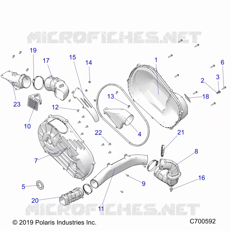 DRIVE TRAIN, COPERCHIO FRIZIONE AND DUCTING