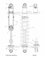 SUSPENSION, AMMORTIZZATORE POSTERIORE TRACK (COIL OVER)