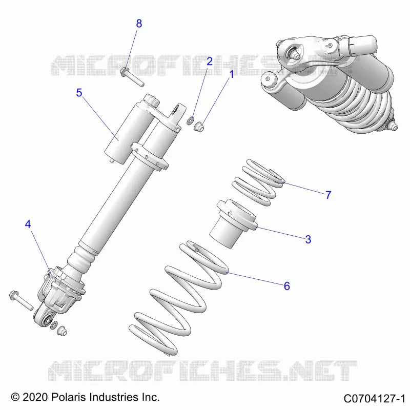SUSPENSION, SHOCK ANTERIORE MOUNTING