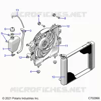 ENGINE, SISTEMA DI RAFFREDDAMENTO, RADIATOR, FAN & OVERFLOW BOTTLE