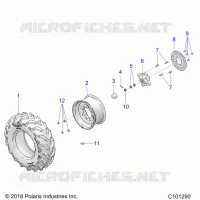 RUOTE, FRONT TIRE AND BRAKE DISC -A19SDA57R1/SDE57R1 (C101290)