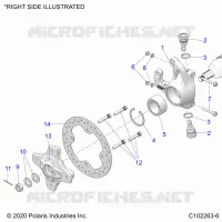SOSPENSIONI ANTERIORI HUB, KNUCKLE AND BRAKE DISC