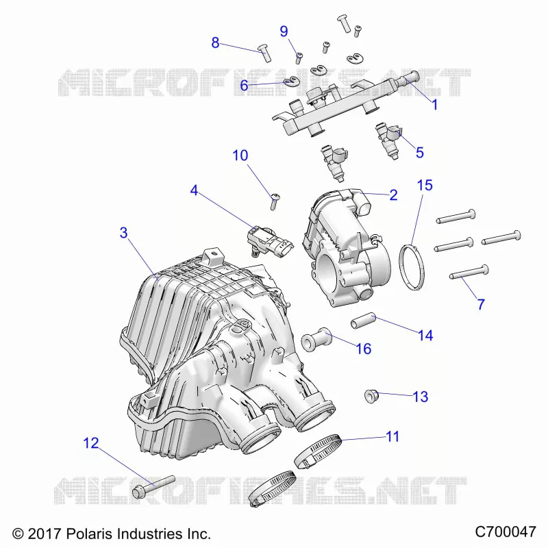 ENGINE, PRESA D'ARIA MANIFOLD, THROTTLE BODY, FUEL RAIL