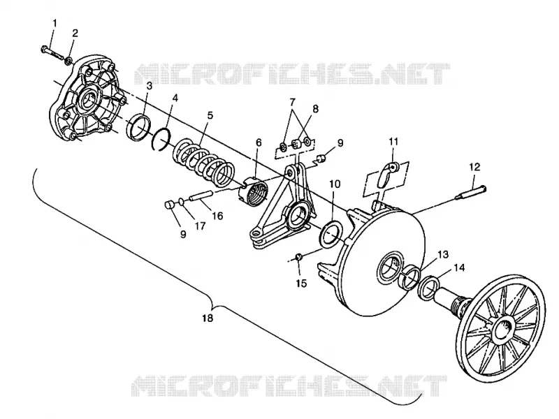 TRASMISSIONE FRIZIONE 600 RMK 0980958 and EUROPEAN 600 RMK E980958 (4944634463C001)