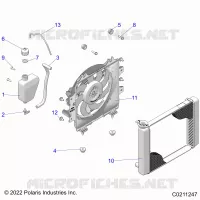 ENGINE, SISTEMA DI RAFFREDDAMENTO, RADIATOR, FAN & OVERFLOW BOTTLE