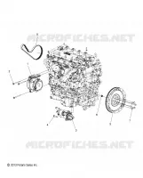ENGINE, ALTERNATORE, FLYWHEEL AND STARTER MOUNTING
