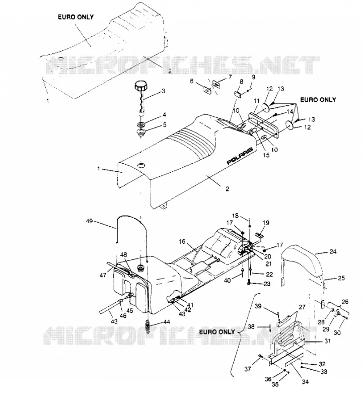 MONTAGGIO SEDILE   SERBATOIO Storm 0950782, Storm SKS 0950582,  Euro Storm E9 (4929012901A008)