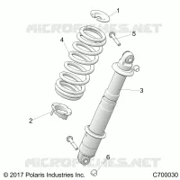 SUSPENSION, REAR SHOCK MONTAGGIO