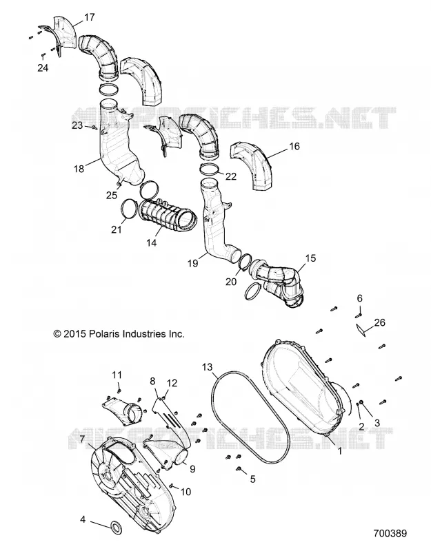 TRASMISSIONE, CLUTCH COVER AND DUCTING