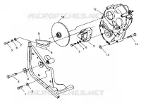 SCATOLA DEGLI INGRANAGGI/FRENO POSTERIORE MOUNTING