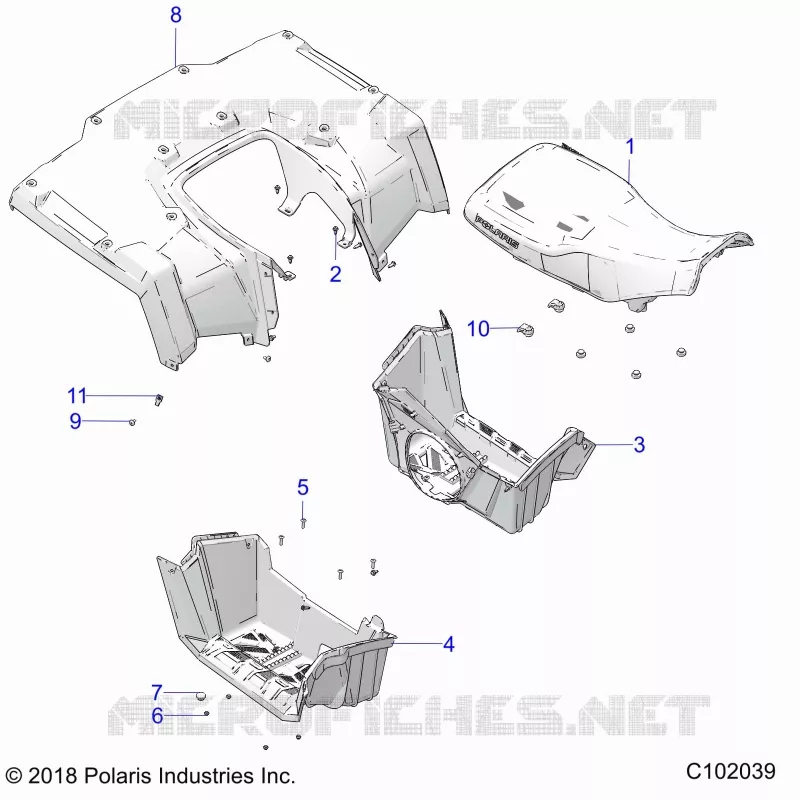 POSTERIORE CAB, SEAT AND FOOTWELLS