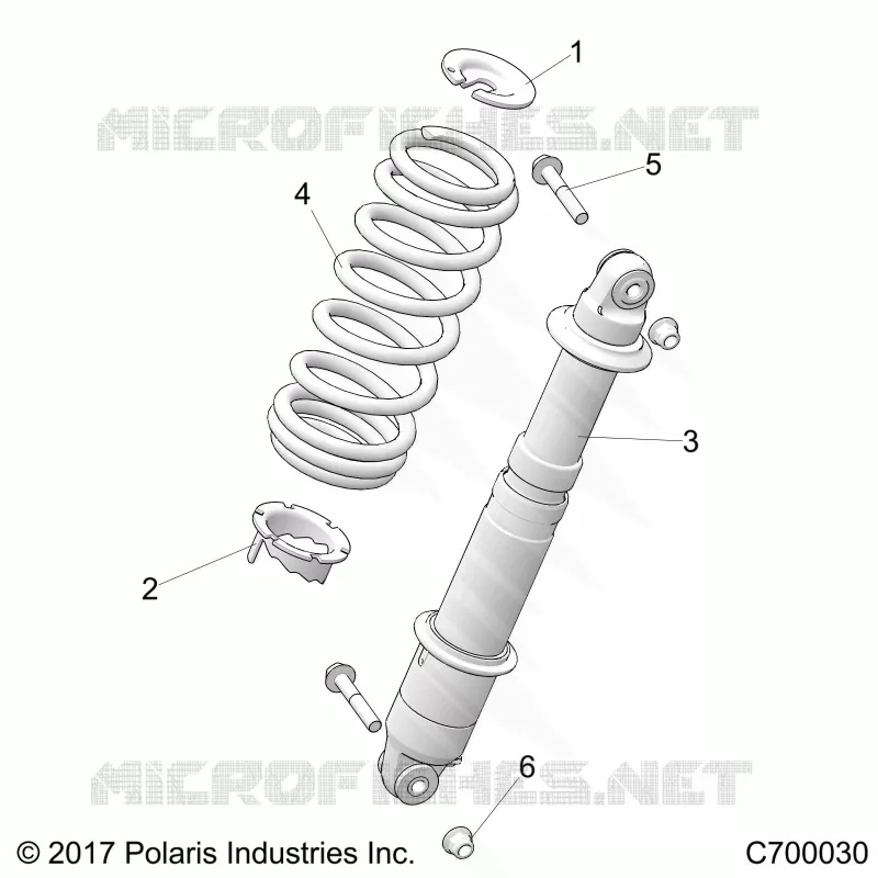 SUSPENSION, REAR SHOCK MONTAGGIO