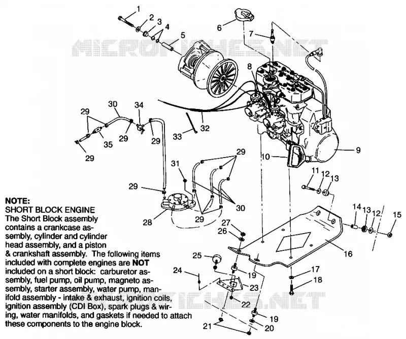 MONTAGGIO DEL MOTORE 500 CARB 0962764, 500 CARB SKS 0962564,  EUROPEAN 500 CARB (4931873187C008)