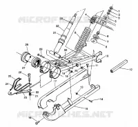 POSTERIORE SWING ARM   SHOCK 6X6 350L S938739 (4924362436037A)