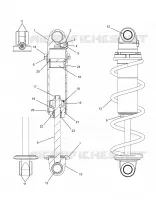 SUSPENSION, SHOCK ANTERIORE TRACK (BLACK COIL OVER)